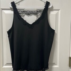 SHEIN Black Lace Trim Camisole Tank Top Size 3X